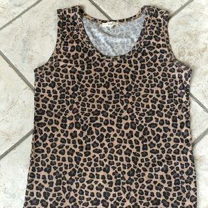 Easel Brand leopard print tank top size L.